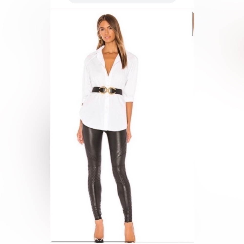 Women’s SPANX High Waist Puff Quilted Moto Faux Leather Leggings​​​